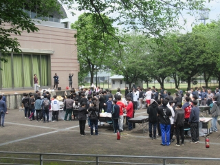 BBQ 全員で乾杯